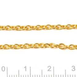 Ankerkette, vergoldetes Silber, 0,60 mm, 50 cm