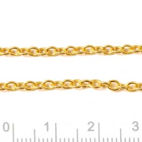 Ankerkette, vergoldetes Silber, 0,60 mm, 50 cm