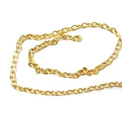 Ankerkette, vergoldetes Silber, 0,60 mm, 50 cm