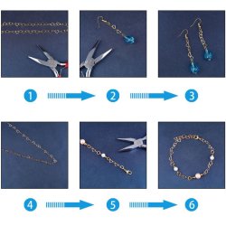 Groe Herzkette, Messing vergoldet, Gliedergre 6,5x4,5x0,3 mm, 50 cm