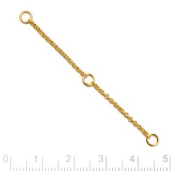 Kettenverl&auml;nger, mit 3 &Ouml;sen, vergoldetes Silber, L&auml;nge 6 cm, 1 Stk.