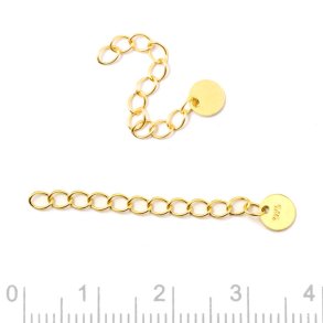 Necklace Chain Extender, 3.4mm Curb Links with Lobster Clasp 2