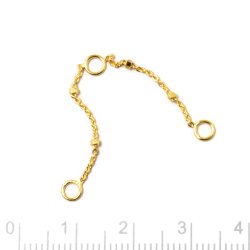 Kettenverlngerer, saturn kette, mit 3 sen, vergoldetes Silber, Lnge 6 cm, 1 Stck.