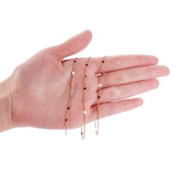 Ankerkette mit kleinen M&uuml;nzen, Messing vergoldet, 1-1,5 mm, 1 Meter