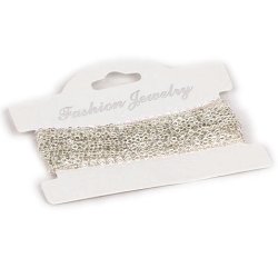 Ankerkette, gro&szlig;kauf, versilbertes Messing, flacher Draht, 2x1,5 m, 4 m