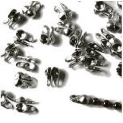 Verschluss-Kopf fr 2-3 mm Kugelkette, schwarzes Messing 20 Stk.