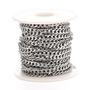 Panzerkette, Rolle, Edelstahl, 6x4,5x1,5 mm, 10 m