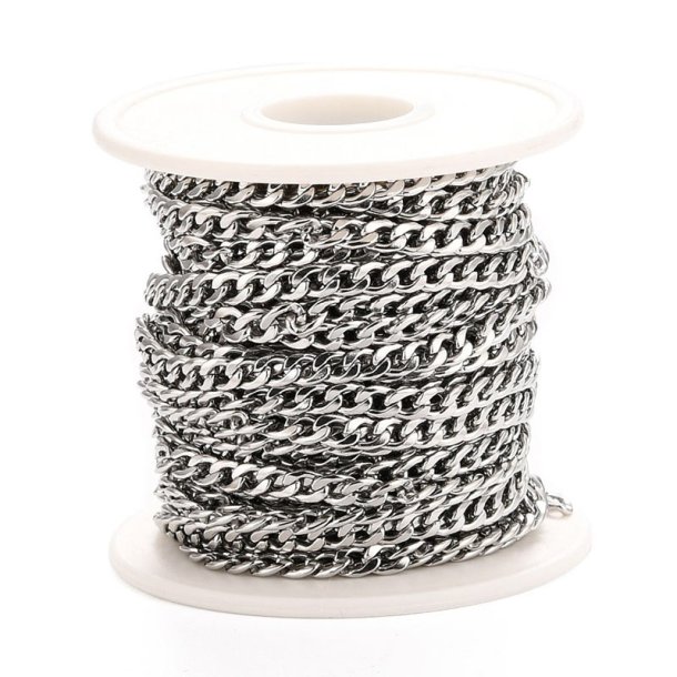 Panzerkette, Rolle, Edelstahl, 6x4,5x1,5 mm, 10 m