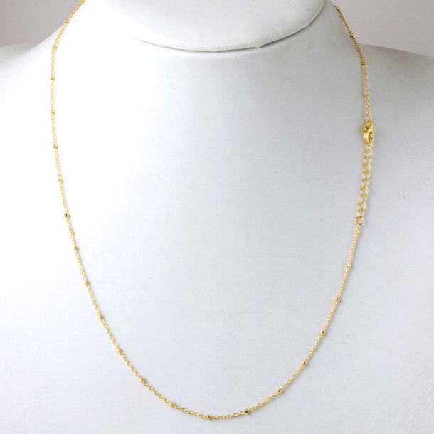 Necklace, Cable chain, AR35 Saturn, gilded silver, wire thickness 0.35mm, 41-44cm