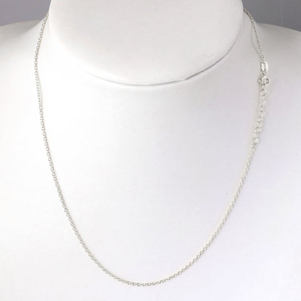 Necklace, Box chain, gilded silver, width 0.9mm, adjustable length 41-44cm