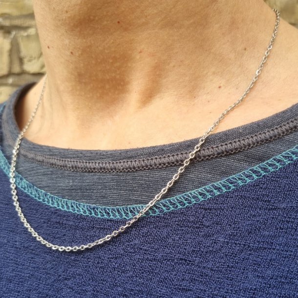 Anchor necklace, stainless steel, 2 mm, 50 cm, 1 pc