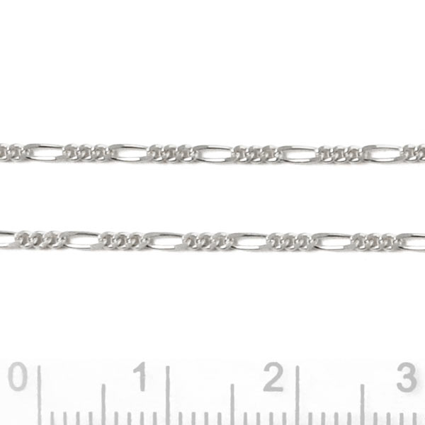 Figaro Panzer mit Facetten, Sterlingsilber, 0,4mm, 50 cm
