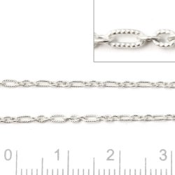 Figaro Ankerkette, diamond cut, Silber, Draht 0,4 mm, 50 cm