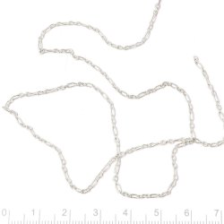 Figaro Ankerkette, diamond cut, Silber, Draht 0,4 mm, 50 cm