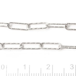 Sterling Silver-Chain Extender With Crystal-1.5 inches ( 2 pcs).