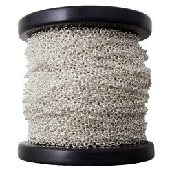 Kleine &Ouml;senkette, silber, Draht 0,4 mm, aussere &Ouml;sendurchmesser 2,2 mm, 20 cm.