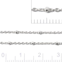 Ankerkette mit Wrfeln, AR30 Saturn, Silber, Gelenkgre 0,3x1x1,5 mm, 50 cm.