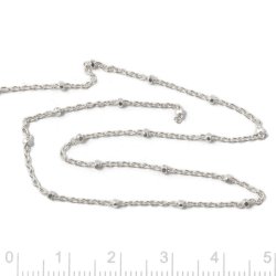 Ankerkette mit Wrfeln, AR30 Saturn, Silber, Gelenkgre 0,3x1x1,5 mm, 50 cm.