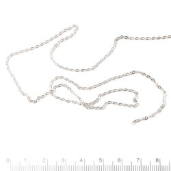 Ankerkette, AR30 facet, Silber, flacher Draht 0,30x0,2 mm, gliedbreite 1,5 mm, 50 cm