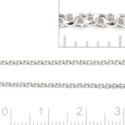Erbsenkette, Sterlingsilber, Gliedergre Auendurchmesser 1,5 mm, 50 cm.
