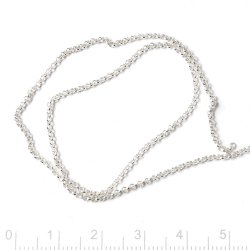 Erbsenkette, Sterlingsilber, Gliedergre Auendurchmesser 1,5 mm, 50 cm.
