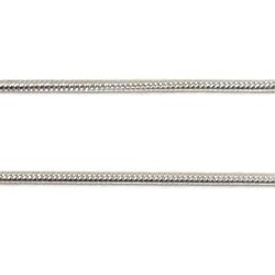 Schlangen-Kette f&uuml;r Schmuckherstellung, silber, dicke 1 mm, 50 cm.
