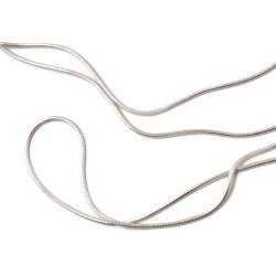 Schlangen-Kette f&uuml;r Schmuckherstellung, silber, dicke 1 mm, 50 cm.