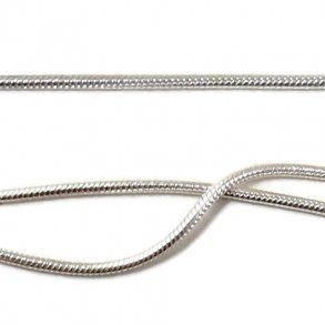 Schlangen-Kette für Schmuckherstellung, silber, dicke 1 mm, 50 cm.