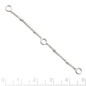 Sterling Silver Necklace Extender, 3MM Strong Durable Sterling Silver Chain  Extenders, White Gold Plated S925 Silver Necklace Bracelet Anklet