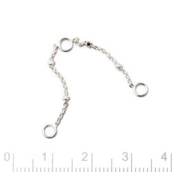 Kettenverlngerer, saturn kette, mit 3 sen, Silber, Lnge 6 cm, 1 Stck.