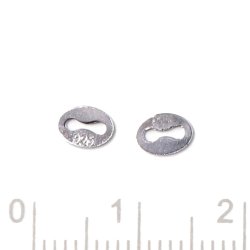 Kettensammler, Chain tab, silber, 5,5x4x0,3 mm, 4 Stk