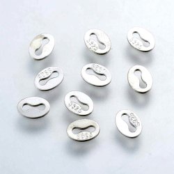 Kettensammler, Chain tab, silber, 5,5x4x0,3 mm, 4 Stk