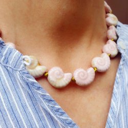 Keramische Muschelschalen, rosa Perlen, 20x17x8 mm, 2 Stck