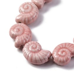 Keramische Muschelschalen, rosa Perlen, 20x17x8 mm, 2 Stck