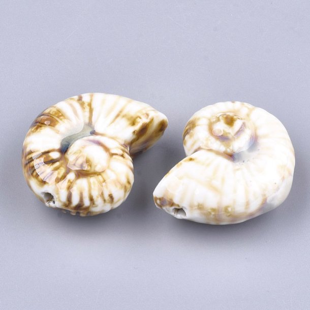 Groe Keramische Muschelschalen, beige, 40x31x1, 1 Stck