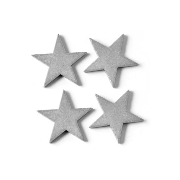 Ceramic star, grey, without a hole, 17mm, 2pcs.