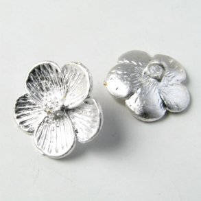 Knap, forslvet, mat smrblomst, 20 mm, 1 stk