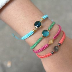 Polyesterschnur, hell t&uuml;rkis, 0,9 mm, 2 m