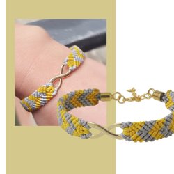 Nylon cord, light grey, 0,9mm, 2m.