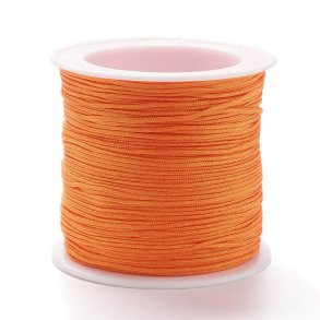 Polyestersnor, hel spole, orange, tykkelse 0,8 mm, 90 m