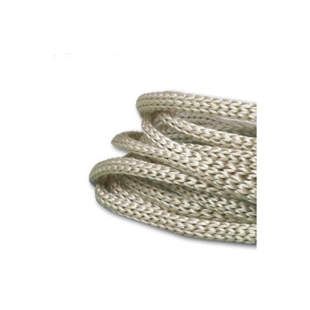 Woven nylon cord, soft, hollow, grey sand, diameter 3mm, 2m.