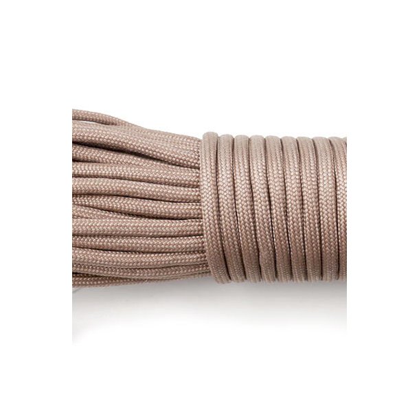 Fallschirmschnur / Paracord, 500, helles karamellbraun, 3-4 mm, 2 m