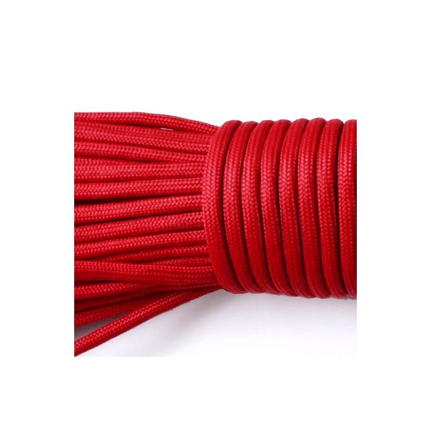 Fallschirmschnur / Paracord, tiefrot, 3-4 mm, 2 m