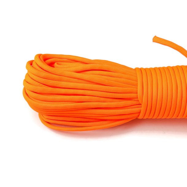 Fallschirmschnur / Paracord 550, leuchtend orange, 3-4 mm, 30 m