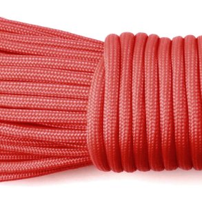 Fallschirmschnur / Paracord, orange rot, 3-4 mm, 2 m