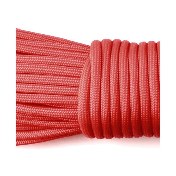 Fallschirmschnur / Paracord, orange rot, 3-4 mm, 2 m