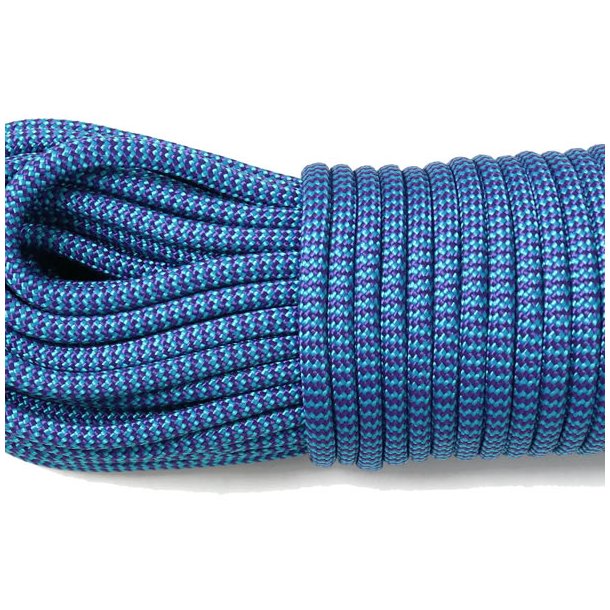 Paracord, zig-zack pattern, blue and purple, 4mm, 2m