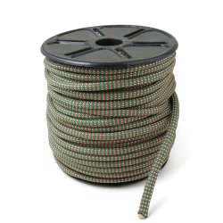 Faldsk�rms-line/Paracord 550, stork�b, m�rk gr�n, r�d og hvid prikket, 4 mm, 30 m