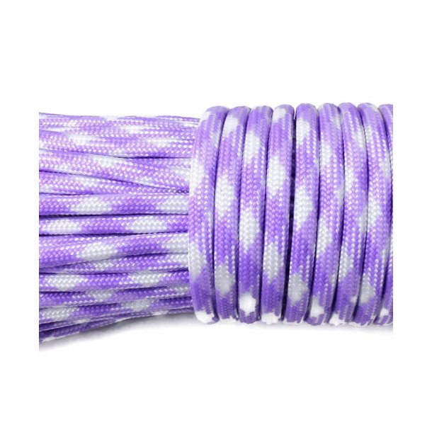 Paracord for jewelry making, lilac-white, 3-4mm, 2m