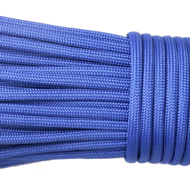 Fallschirmschnur / Paracord, Bndel, mittel-blau, 3-4 mm, 30 m